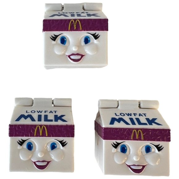 6 McDonald’s Happy Meal Toy Food Fundamentals Changeable Set Milk Apple Steak - Picture 4 of 16